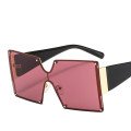 big rectangle One piece 2020 new arrivals unique fashion shades custom designer luxury metal plastic sunglasses women 76608